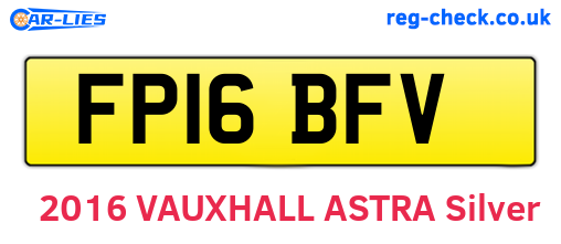 FP16BFV are the vehicle registration plates.
