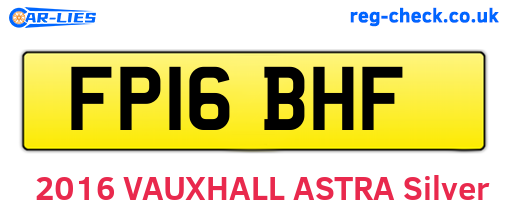 FP16BHF are the vehicle registration plates.