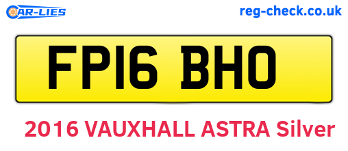 FP16BHO are the vehicle registration plates.