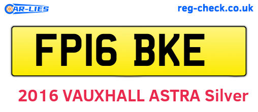 FP16BKE are the vehicle registration plates.