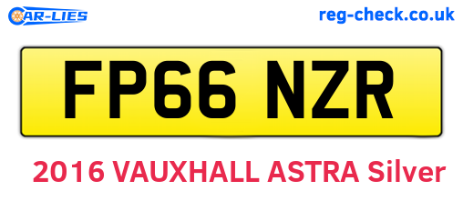 FP66NZR are the vehicle registration plates.