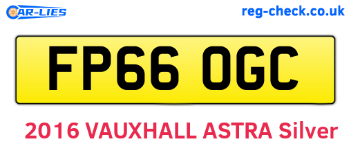 FP66OGC are the vehicle registration plates.