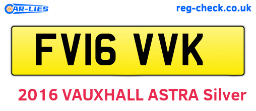 FV16VVK are the vehicle registration plates.