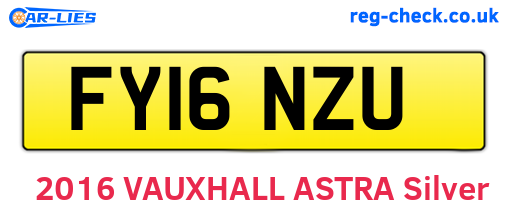 FY16NZU are the vehicle registration plates.