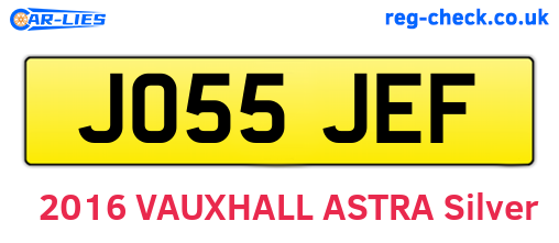 JO55JEF are the vehicle registration plates.