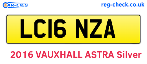 LC16NZA are the vehicle registration plates.