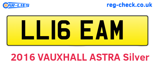 LL16EAM are the vehicle registration plates.