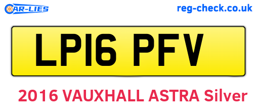 LP16PFV are the vehicle registration plates.