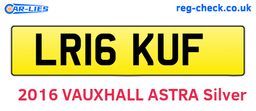 LR16KUF are the vehicle registration plates.