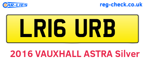 LR16URB are the vehicle registration plates.
