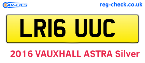 LR16UUC are the vehicle registration plates.