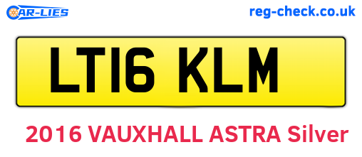 LT16KLM are the vehicle registration plates.
