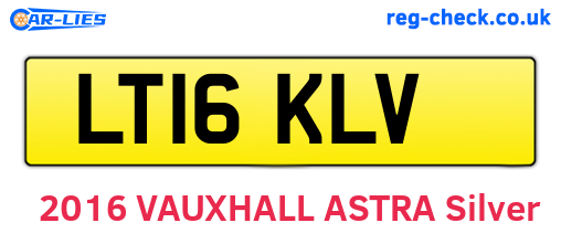 LT16KLV are the vehicle registration plates.