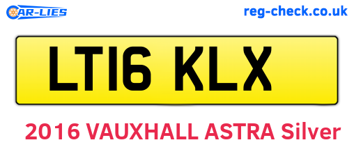 LT16KLX are the vehicle registration plates.