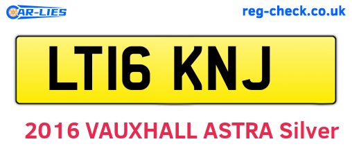 LT16KNJ are the vehicle registration plates.
