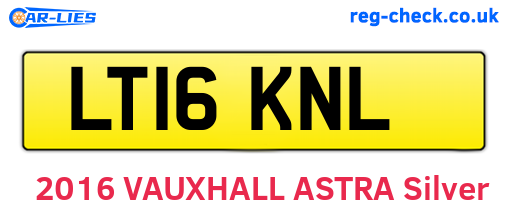 LT16KNL are the vehicle registration plates.