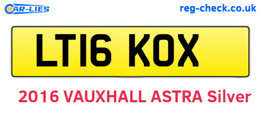 LT16KOX are the vehicle registration plates.