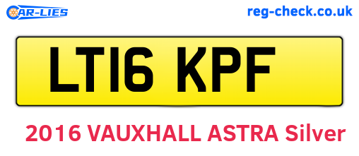 LT16KPF are the vehicle registration plates.
