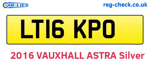 LT16KPO are the vehicle registration plates.