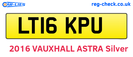 LT16KPU are the vehicle registration plates.