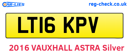 LT16KPV are the vehicle registration plates.