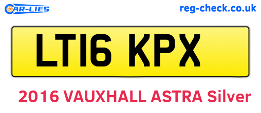 LT16KPX are the vehicle registration plates.