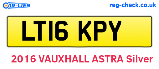 LT16KPY are the vehicle registration plates.