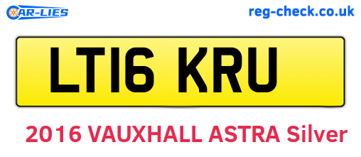 LT16KRU are the vehicle registration plates.