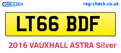 LT66BDF are the vehicle registration plates.