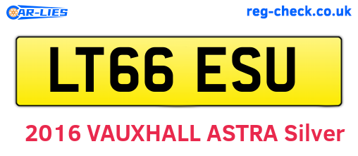 LT66ESU are the vehicle registration plates.