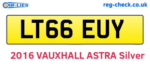 LT66EUY are the vehicle registration plates.
