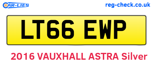 LT66EWP are the vehicle registration plates.