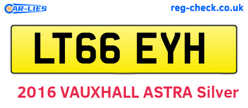 LT66EYH are the vehicle registration plates.