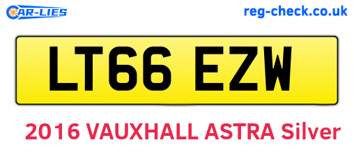 LT66EZW are the vehicle registration plates.