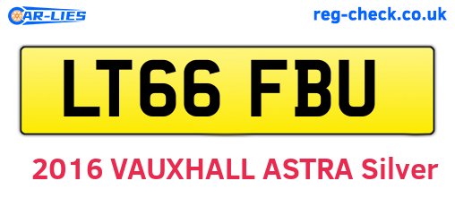 LT66FBU are the vehicle registration plates.