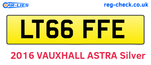 LT66FFE are the vehicle registration plates.