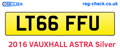 LT66FFU are the vehicle registration plates.