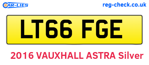 LT66FGE are the vehicle registration plates.