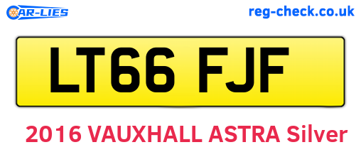 LT66FJF are the vehicle registration plates.