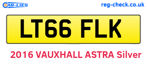 LT66FLK are the vehicle registration plates.