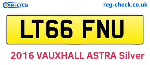 LT66FNU are the vehicle registration plates.