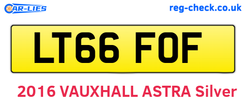 LT66FOF are the vehicle registration plates.