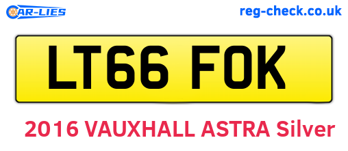LT66FOK are the vehicle registration plates.