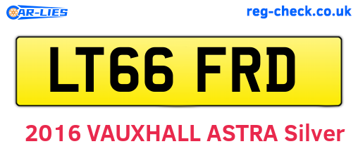 LT66FRD are the vehicle registration plates.
