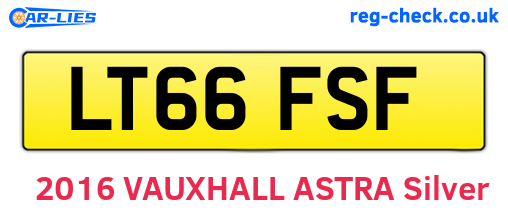 LT66FSF are the vehicle registration plates.