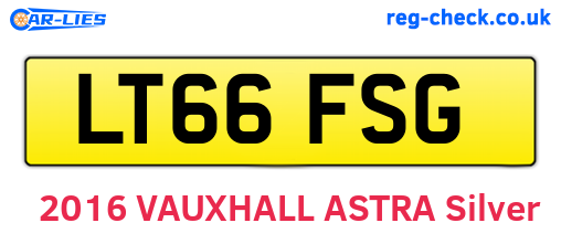 LT66FSG are the vehicle registration plates.