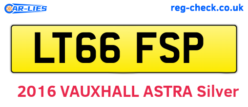 LT66FSP are the vehicle registration plates.