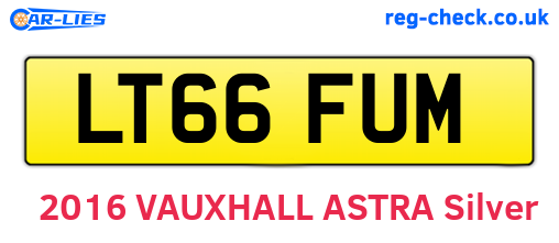 LT66FUM are the vehicle registration plates.