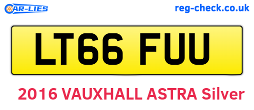 LT66FUU are the vehicle registration plates.