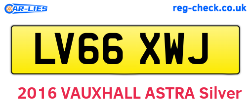 LV66XWJ are the vehicle registration plates.